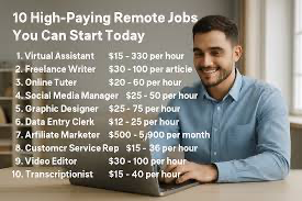 10 High-Paying Remote Jobs You Can Start Today