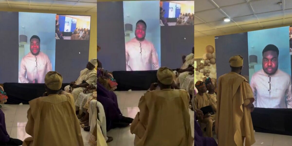 Couple hold virtual introduction after groom fails to attend physically